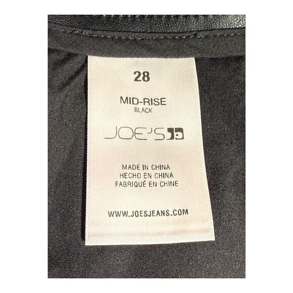 Joe's Jeans‎ Women's Black Faux Leather Mid-Rise Bootcut Pants Size 6 (28) NWOT - Picture 6 of 7